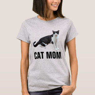 T-shirts CAT MOM, TUXEDO CAT