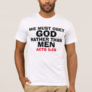 T-shirts chrétiens, OBEY DIEU PLUTÔT QUE LES HOM