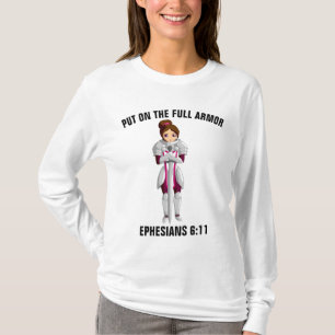 T-shirts CHRÉTIENS WARRIOR, FEMME, ARMEUR COMPLET