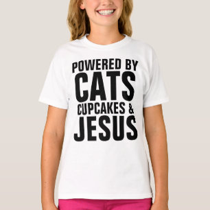 T-shirts Christian Cat, CATS CUPCAKES & JESUS