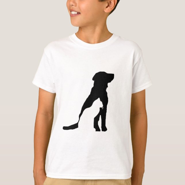 T-shirts Classiques Pour Enfants Silhouettes De Ch (Devant)