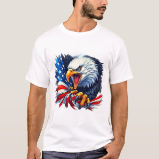 T-shirts d'aigle patriotique - Bold American