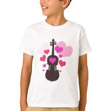 T-shirts d'amour de joueur de violon