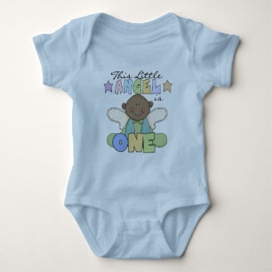 T-shirts d'anniversaire d'ange d'Afro-américain