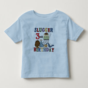 T-shirts d'anniversaire de cogneur de base-ball