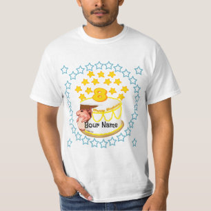 T-shirts d'anniversaire de la Souris de fête du 8e