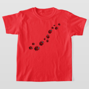T-shirts d'art de coccinelle pour enfants Chemises