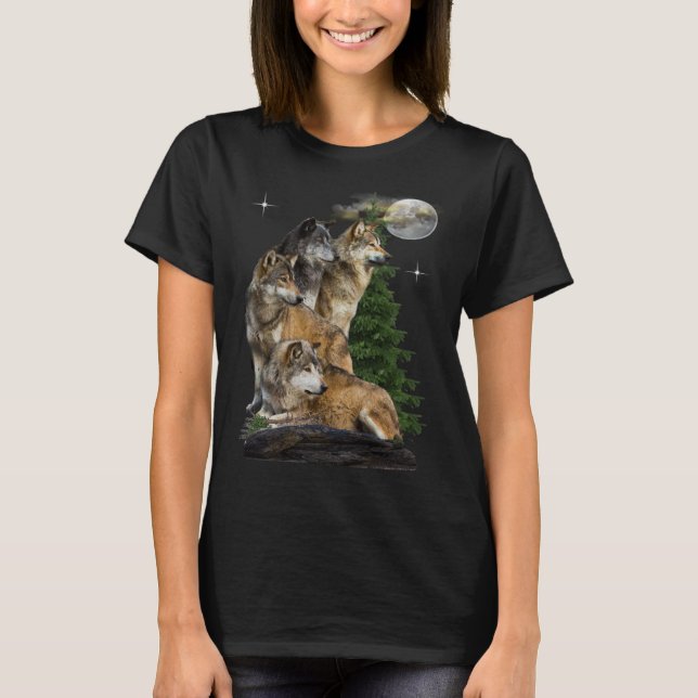 t-shirts d'art de loup (Devant)