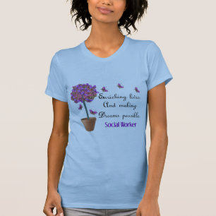 T-shirts d'assistant social avec la citation