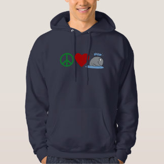 T-shirts de baleines d'amour de paix, tasses de