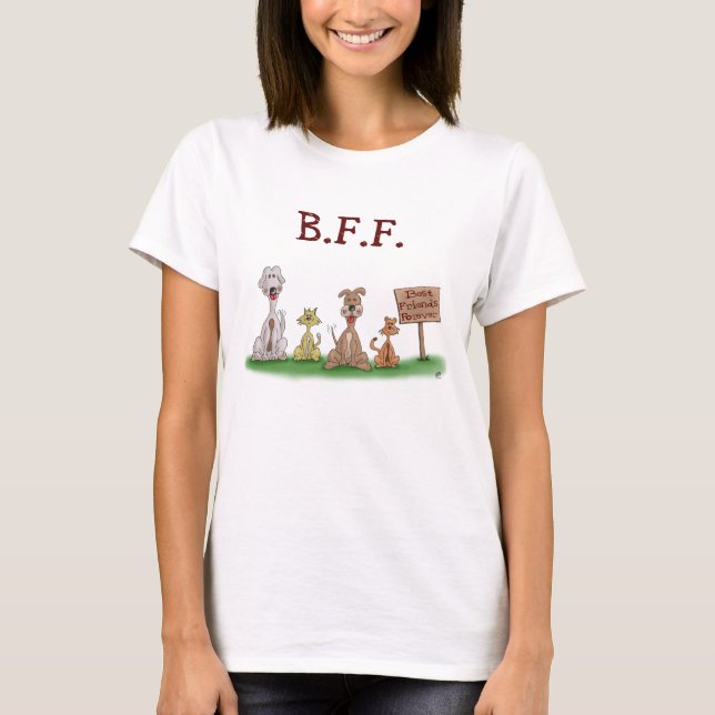 T-shirts de bande dessinée : Meilleurs amis pour (Devant)