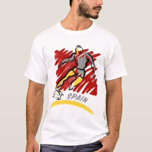 T-shirts de bruissement du football de l'Espagne