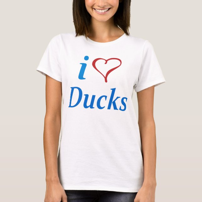 T-shirts de canards - canards de coeur d'I (Devant)