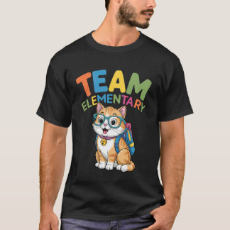T-shirts de chat pour garçons et filles de l'équip