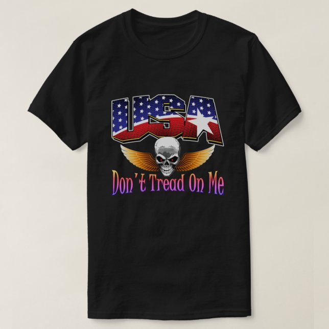 T-shirts de crâne des Etats-Unis par AntsAfire (Design devant)