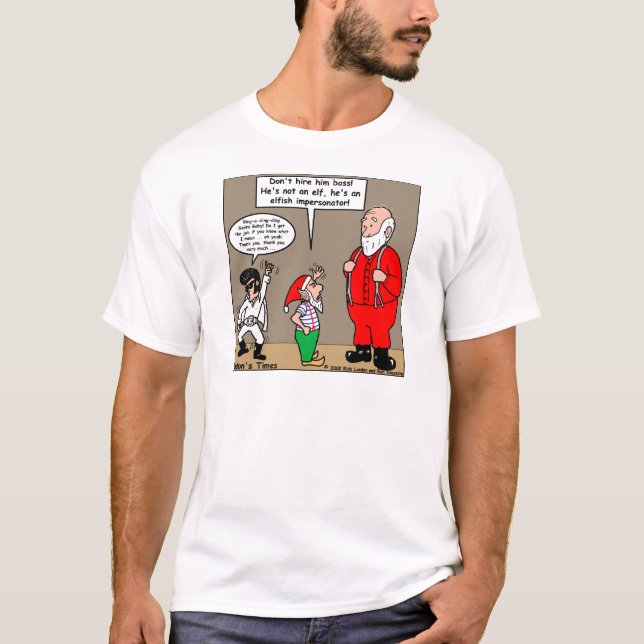 T-shirts de dessins humoristiques du Times de Lond (Devant)