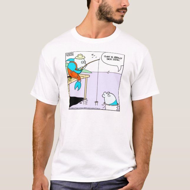 T-shirts de dessins humoristiques du Times de Lond (Devant)