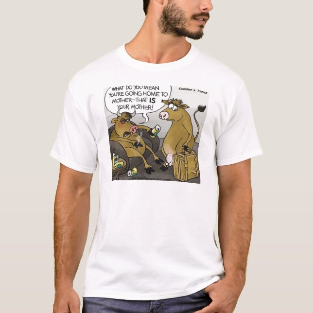 T-shirts de dessins humoristiques du Times de Lond (Devant)