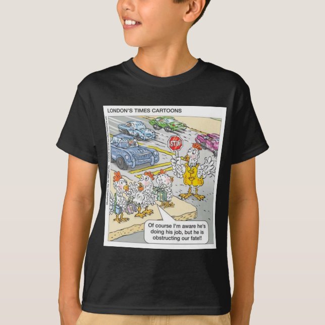 T-shirts de dessins humoristiques du Times de Lond (Devant)