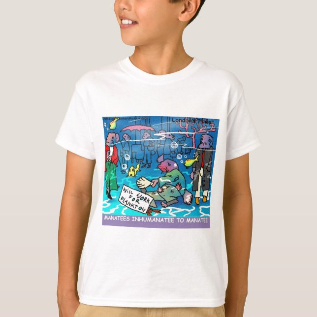 T-shirts de dessins humoristiques du Times de Lond (Devant)