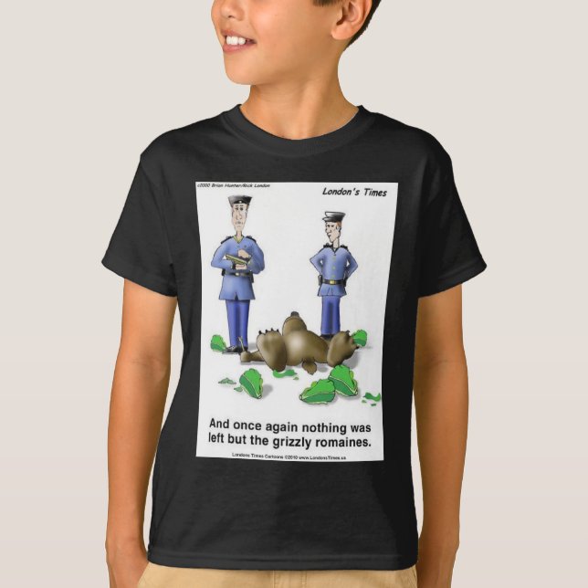 T-shirts de dessins humoristiques du Times de Lond (Devant)