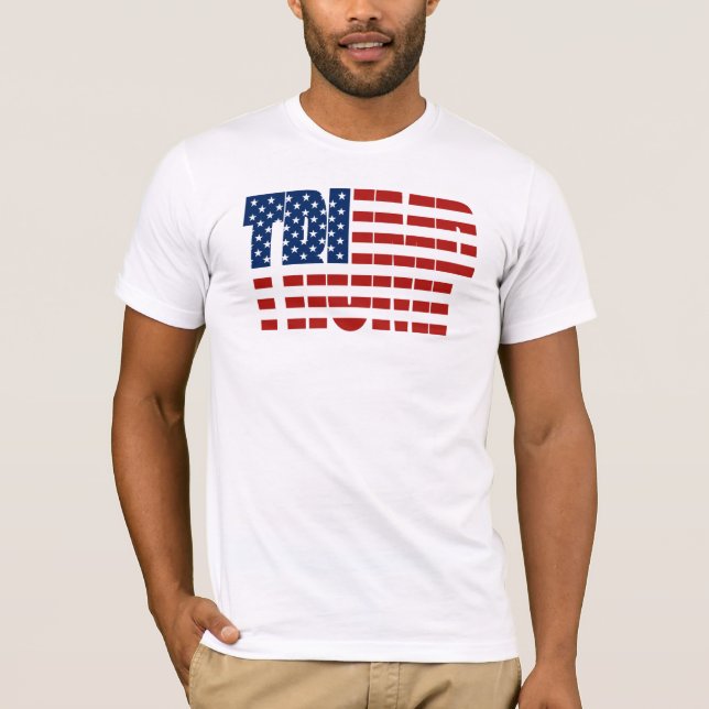T-shirts de drapeau américain d'ATOUT (Devant)
