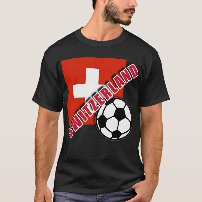 T-shirts de fan de foot du monde de la SUISSE (Devant)