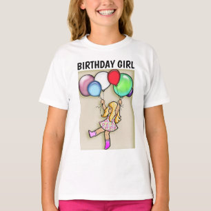 T-SHIRTS DE FILLE D'ANNIVERSAIRE.