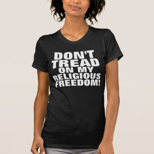 T-shirts de la liberté religieuse, ne marchez pas