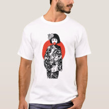 T-shirts de l'artiste japonaise Kawai Kimono Girl