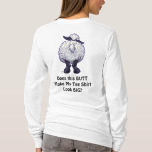 T-shirts de moutons amusants à gros boutons