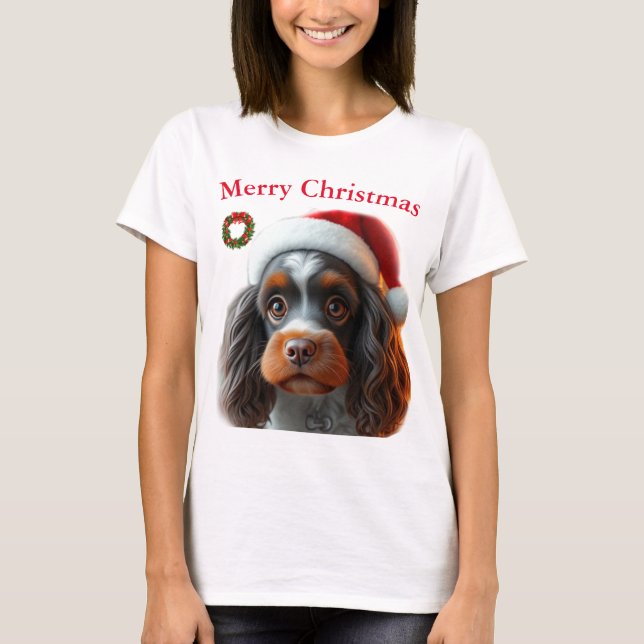 T-shirts de Noël pour chiens mignons (Devant)