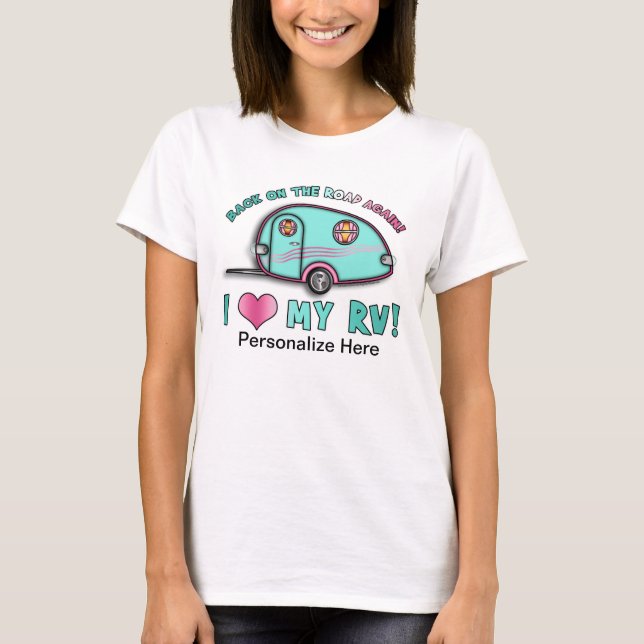 T-SHIRTS de remorque de voyage de la baisse rv de (Devant)
