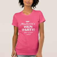 T-shirts de soirée rose poule personnalisés