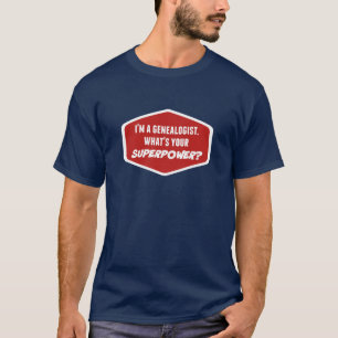 T-shirts de superpuissance généalogiste