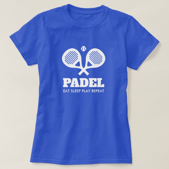 T-shirts de tennis personnalisés en padel pour fem (Design devant)