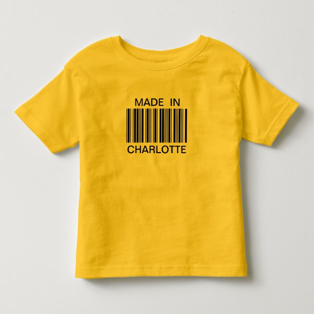 T-shirts de villes de code barres (Devant)