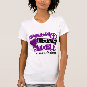 T-shirts de violence familiale d'ARRÊT d'AMOUR de