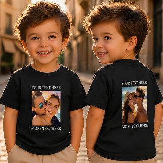 T-shirts double face, photo et texte personnalisés