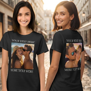 T-shirts double face, photo et texte personnalisés