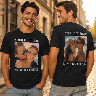T-shirts double face, photo et texte personnalisés