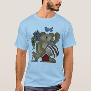 T-shirts d'ours de nounours 4 juillet