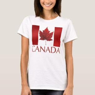 T-shirts Drapeau Canada Plus Taille Chemise Sport 