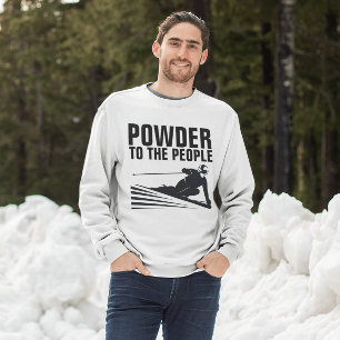T-shirts Drôle Ski de neige, POWDER AUX GENS
