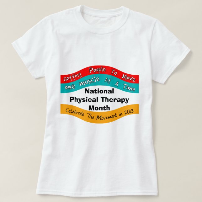 T-shirts du mois national de la physiothérapie 201 (Design devant)