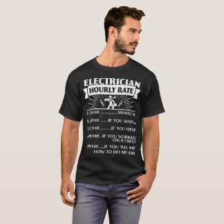 T-shirts electrican de taux horaire d'électricien
