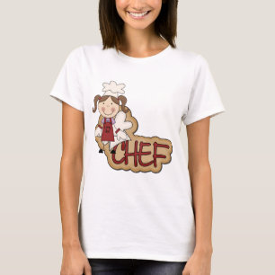 T-shirts et cadeaux blancs de chef de fille