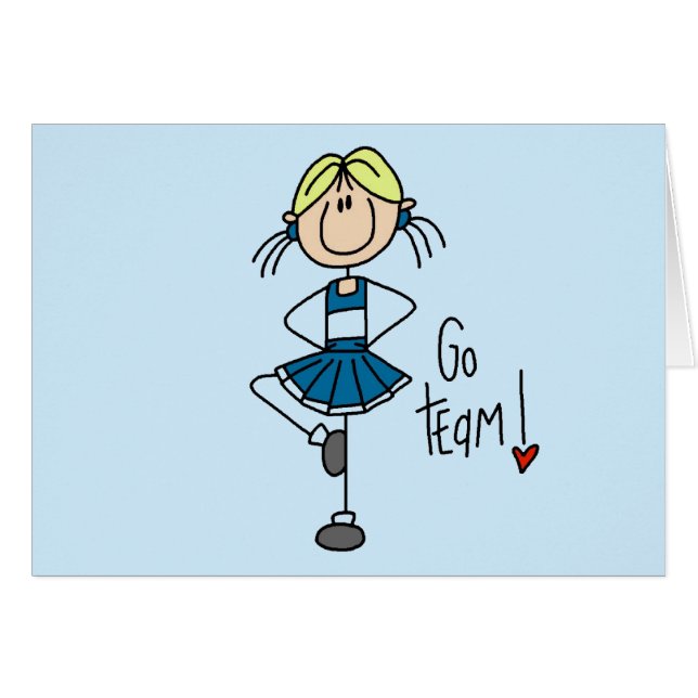 T-shirts et cadeaux bleus de pom-pom girl (Devant horizontal)