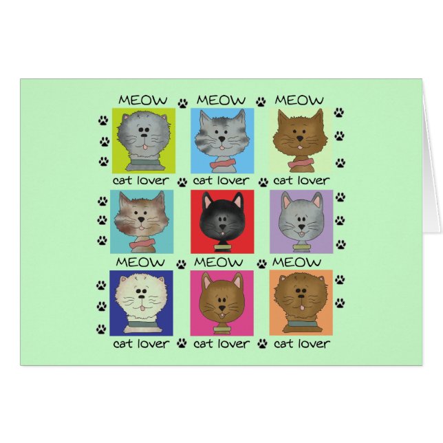 T-shirts et cadeaux d'amoureux des chats de Meow (Devant horizontal)