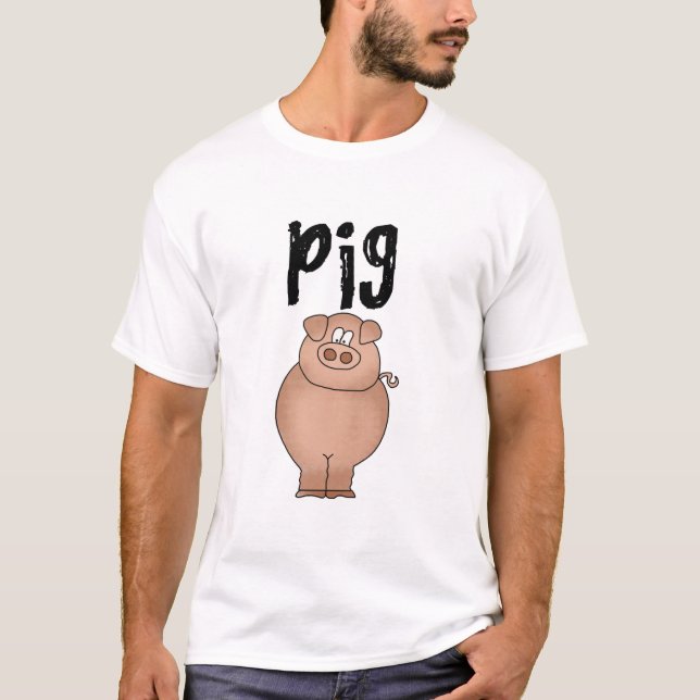 T-shirts et cadeaux d'animal de ferme de porc (Devant)